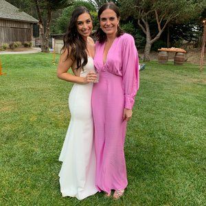 Zara pink silk dress gown size XS